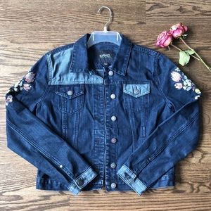 Floral Embroidered Denim Jacket